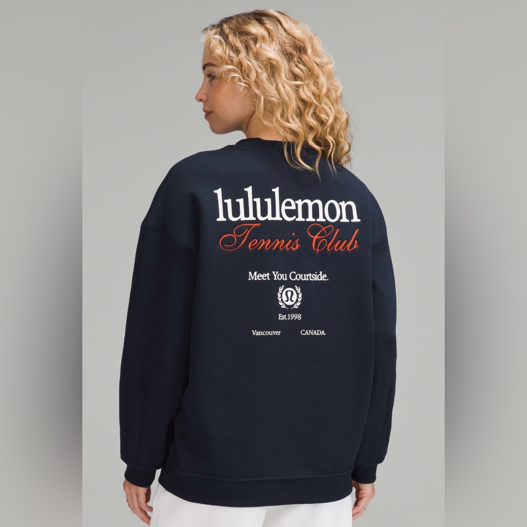 Lululemon Nwt Heavyweight Fleece Pullover Tennis Club Sweater Top Blue Size S